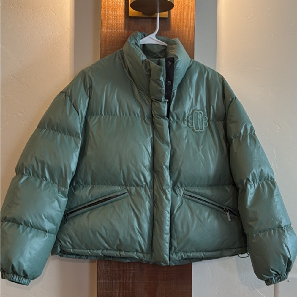 Maje Green Puffer Jacket
